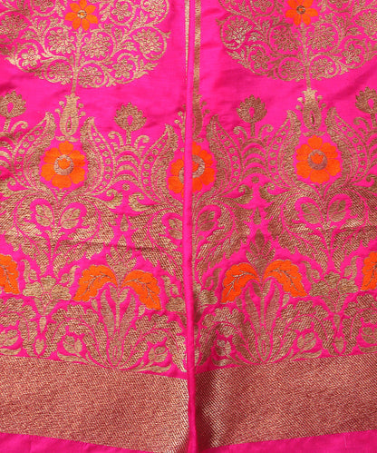Hot_Pink_Handloom_Pure_Katan_Silk_Banarasi_Lehenga_With_Antique_Zari_And_Meenakari_WeaverStory_04