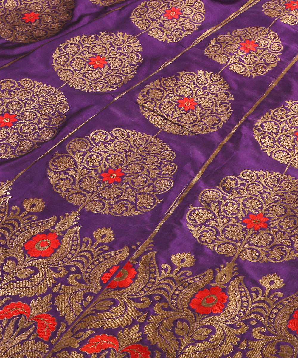 Handloom_Purple_Pure_Katan_Silk_Banarasi_Lehenga_With_Antique_Zari_And_Meenakari_WeaverStory_03