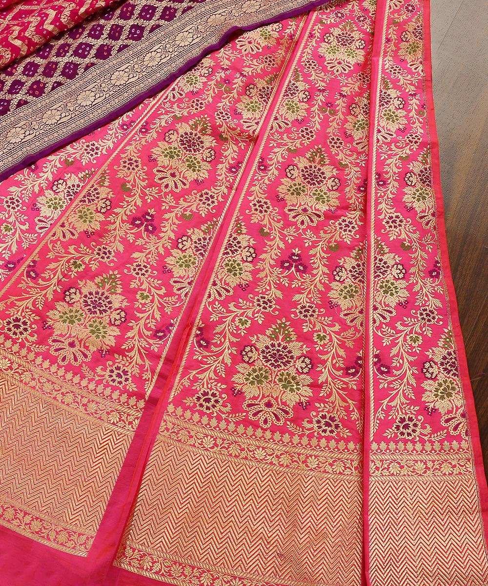 Handloom_Pink_Pure_Katan_Silk_Meenakari_Kimkhab_Lehenga_WeaverStory_01