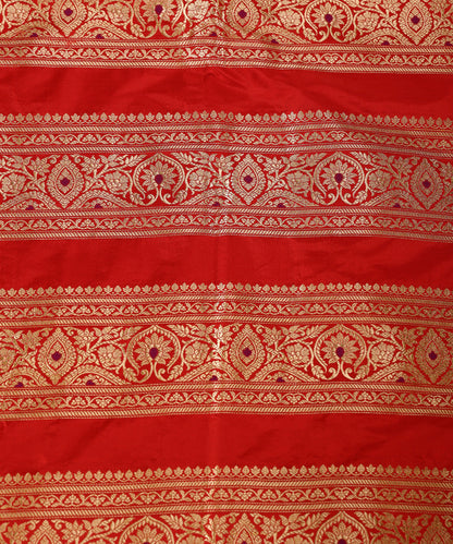 Red_Handloom_Pure_Katan_Silk_Banarasi_Lehenga_With_Cutwork_Weave_WeaverStory_06