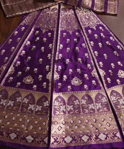 Purple_Handloom_Pure_Katan_Silk_Kimkhab_Banarasi_Lehenga_With_Kadhwa_Meenakari_WeaverStory_02