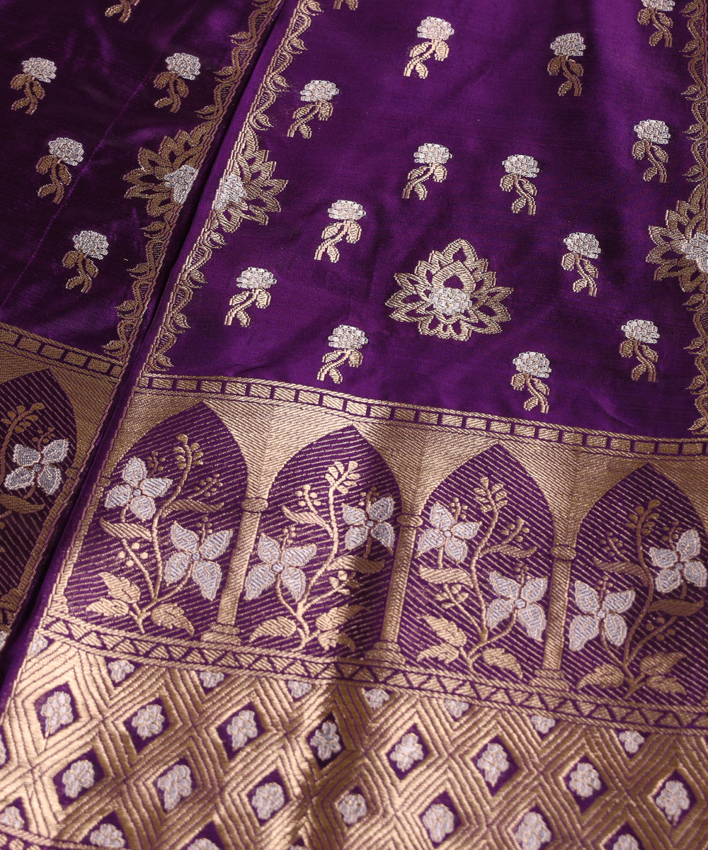 Purple_Handloom_Pure_Katan_Silk_Kimkhab_Banarasi_Lehenga_With_Kadhwa_Meenakari_WeaverStory_04