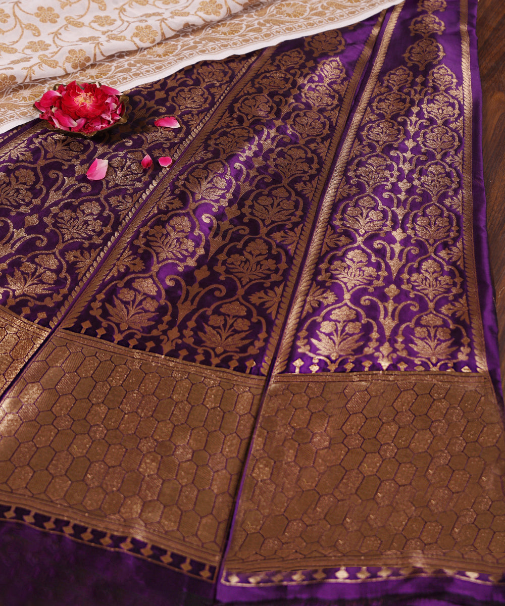 Purple_Handloom_Pure_Katan_Silk_Banarasi_Lehenga_With_Antique_Zari_WeaverStory_01