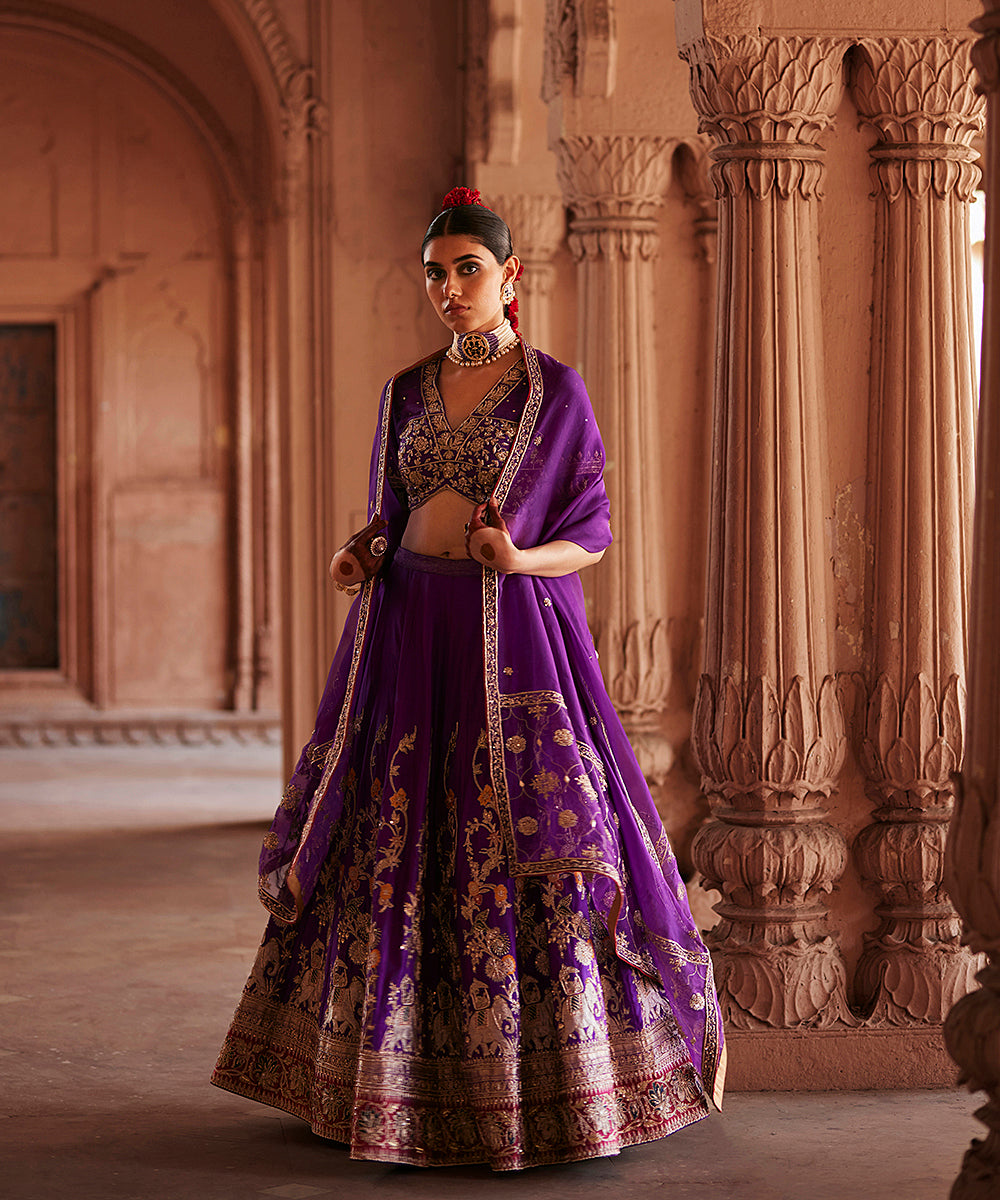 Pure Banarasi Silk Lehenga  Silk lehenga, Wedding lehenga designs