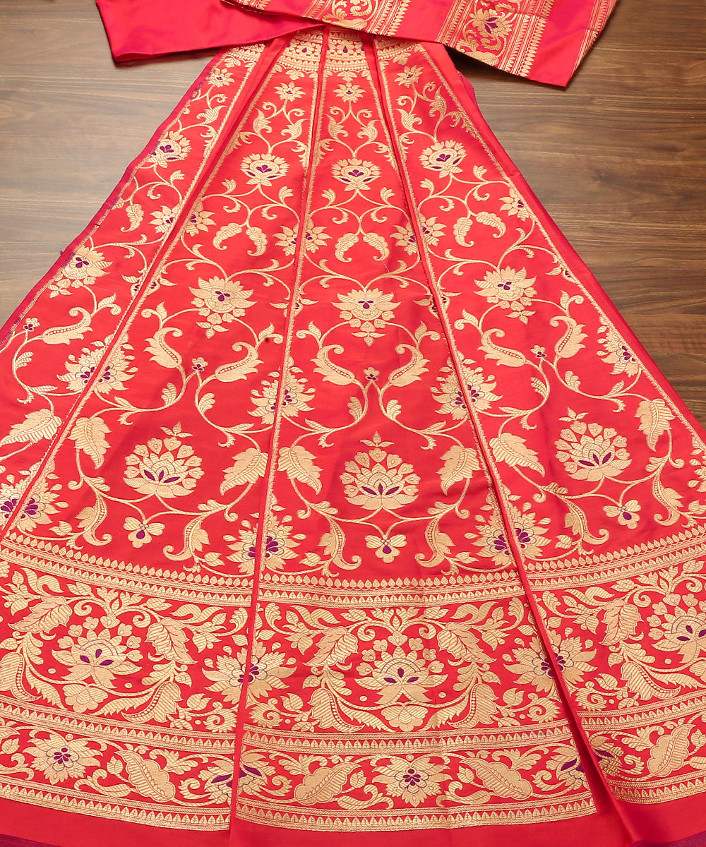 Handloom_Orange_And_Pink_Pure_Katan_Silk_24_Kali_Banarasi_Lehenga_with_Meenakari_and_Double_Zari_WeaverStory_02