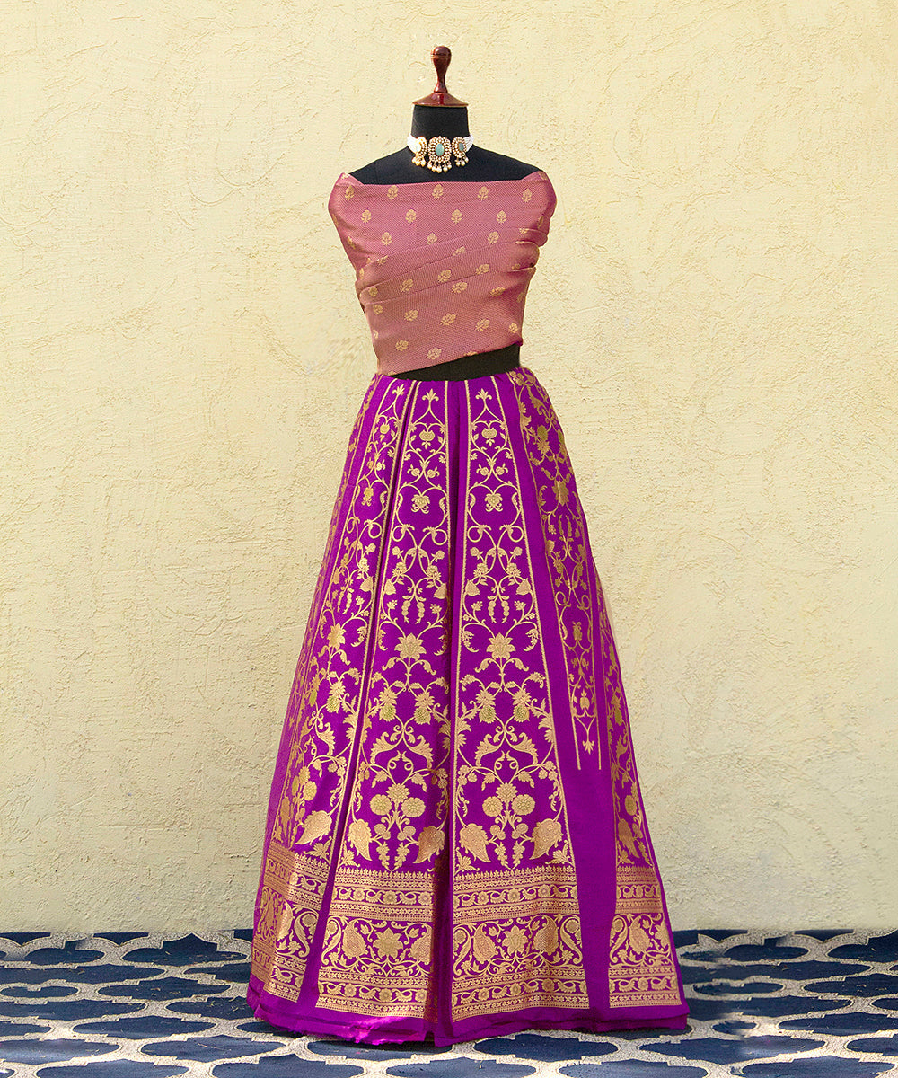 Purple_Handloom_Banarasi_Lehenga_with_Meenakari_Design_WeaverStory_01