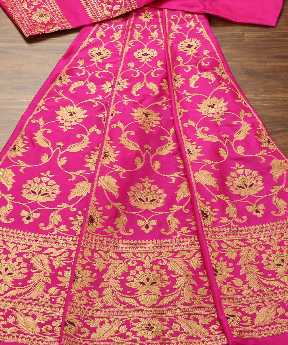 Handloom_Magenta_Meenakari_Banarasi_Lehenga_with_24_Kali_WeaverStory_02