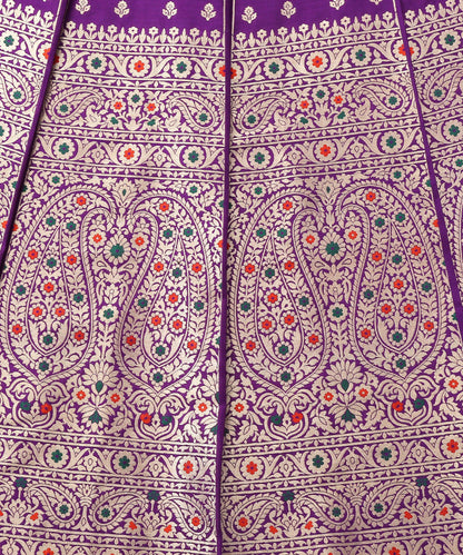 Purple_Handloom_Pure_Katan_Silk_Banarasi_Lehenga_with_Meenakari_Skirt_Border_WeaverStory_05
