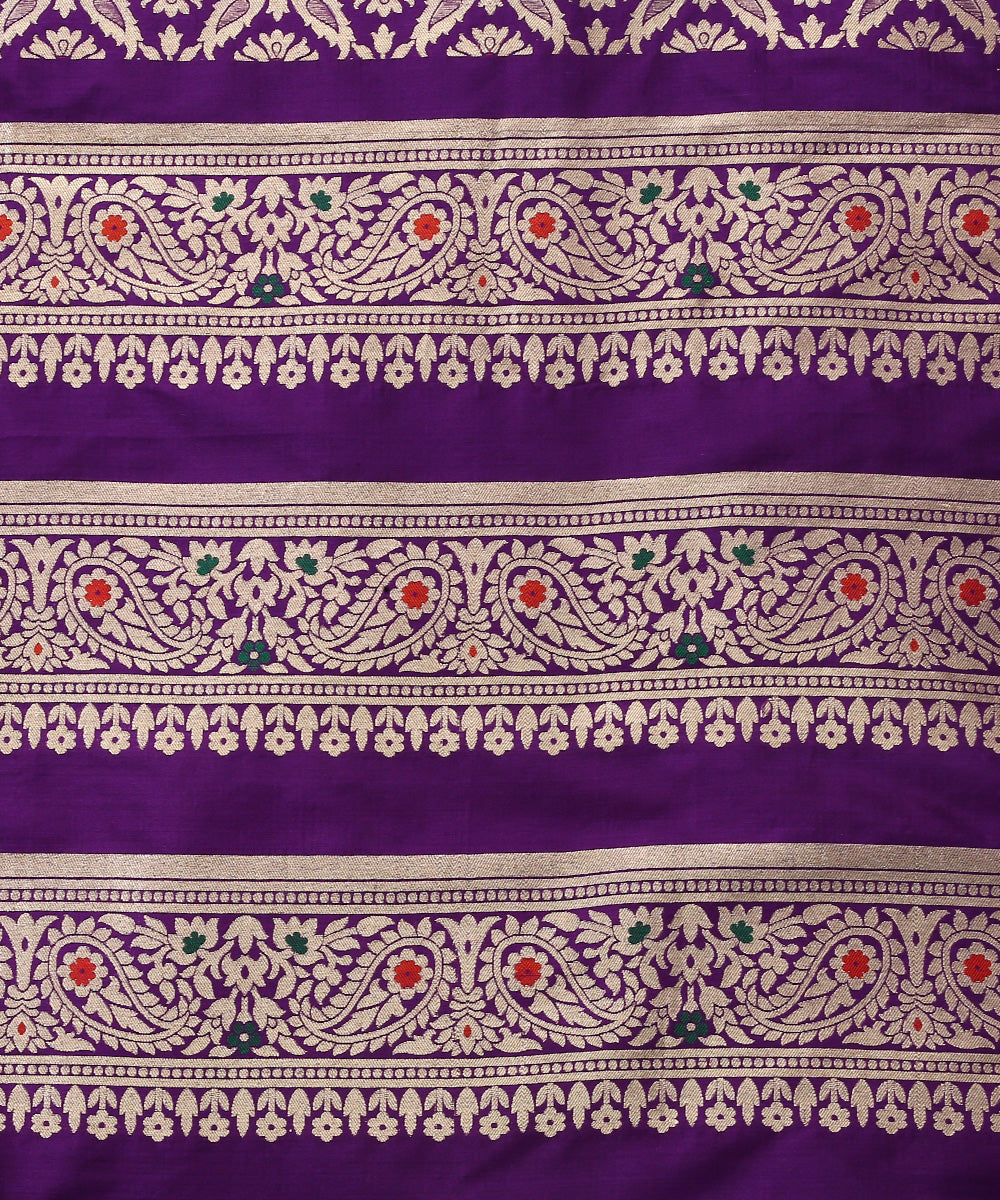 Purple_Handloom_Pure_Katan_Silk_Banarasi_Lehenga_with_Meenakari_Skirt_Border_WeaverStory_06