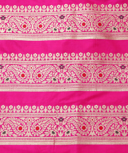 Handloom_Hot_Pink_Pure_Katan_Silk_Banarasi_Lehenga_with_Meenakari_Skirt_Border_WeaverStory_06