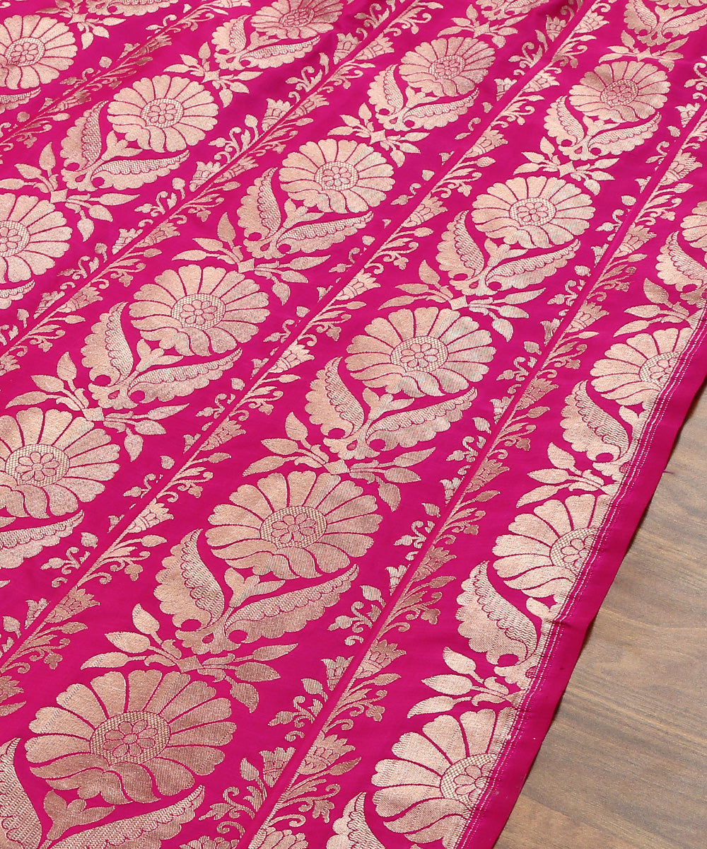 Handloom_Hot_Pink_Pure_Katan_Silk_Banarasi_Lehenga_with_Antique_Zari_Flowers_WeaverStory_04