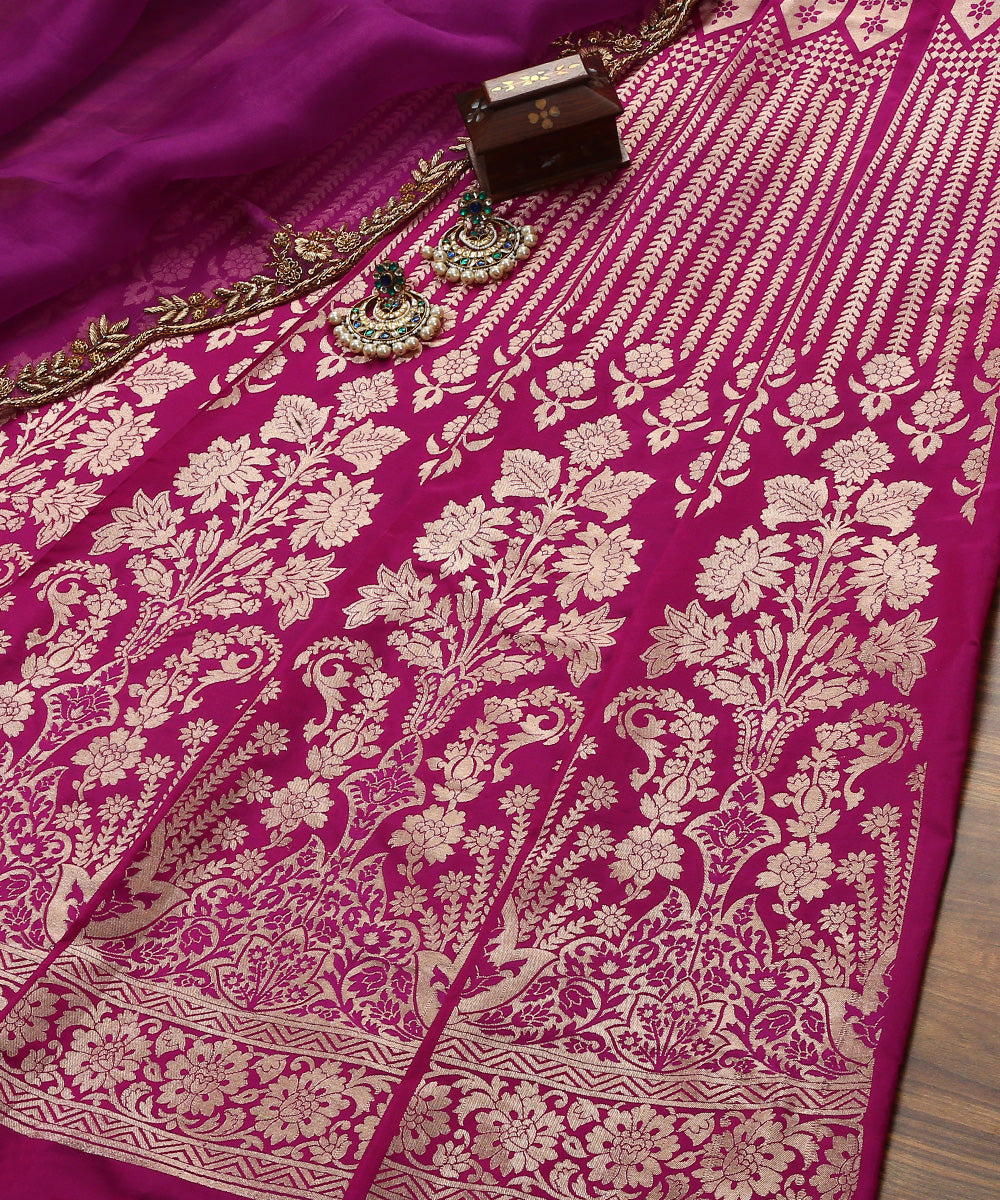 Purple_Handloom_Pure_Katan_Silk_Antique_Zari_Banarasi_Lehenga_with_Cutwork_Weave_WeaverStory_02