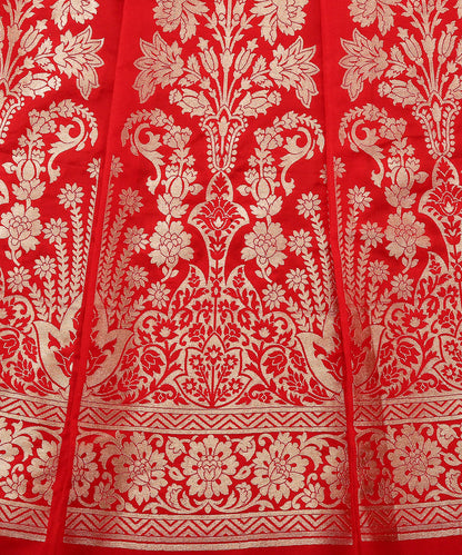 Red_Handloom_Pure_Katan_Silk_Banarasi_Lehenga_with_Antique_Zari_Cutwork_Weave_WeaverStory_05