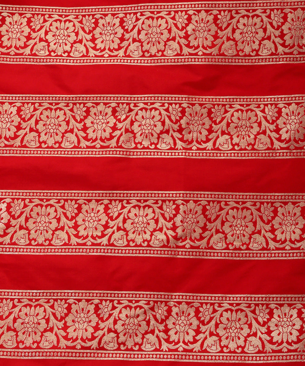 Red_Handloom_Pure_Katan_Silk_Banarasi_Lehenga_with_Antique_Zari_Cutwork_Weave_WeaverStory_06