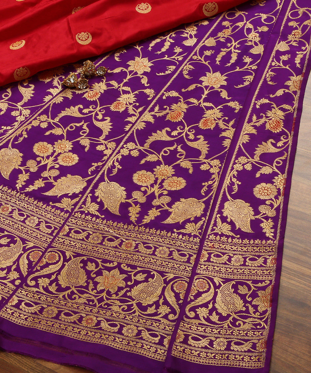 Purple_Handloom_18_Kali_Pure_Katan_Silk_Banarasi_Lehenga_With_Zari_Tanchoi_Blouse_WeaverStory_01