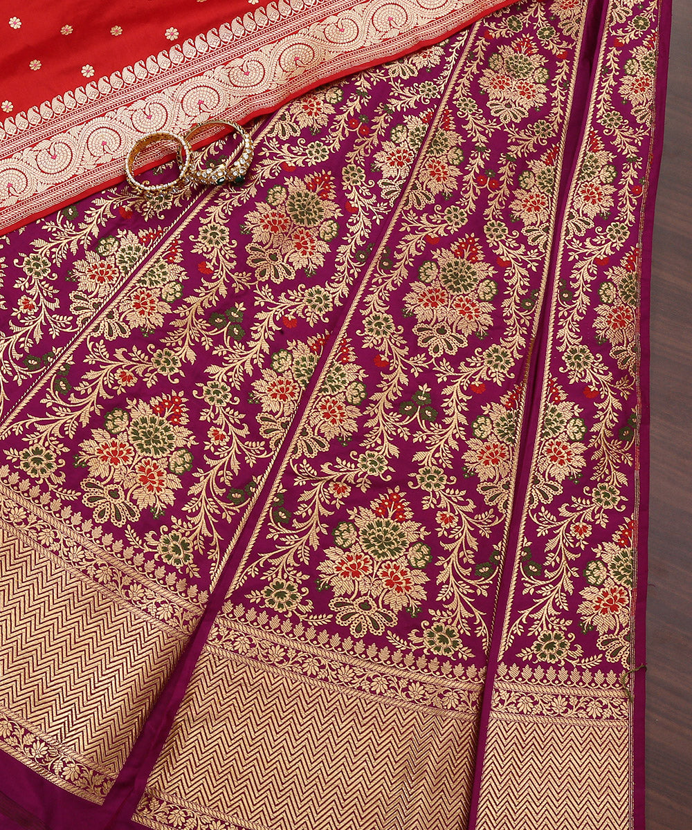 Purple_Handloom_Firdaus_Pure_Katan_Silk_Banarasi_Lehenga_WeaverStory_01