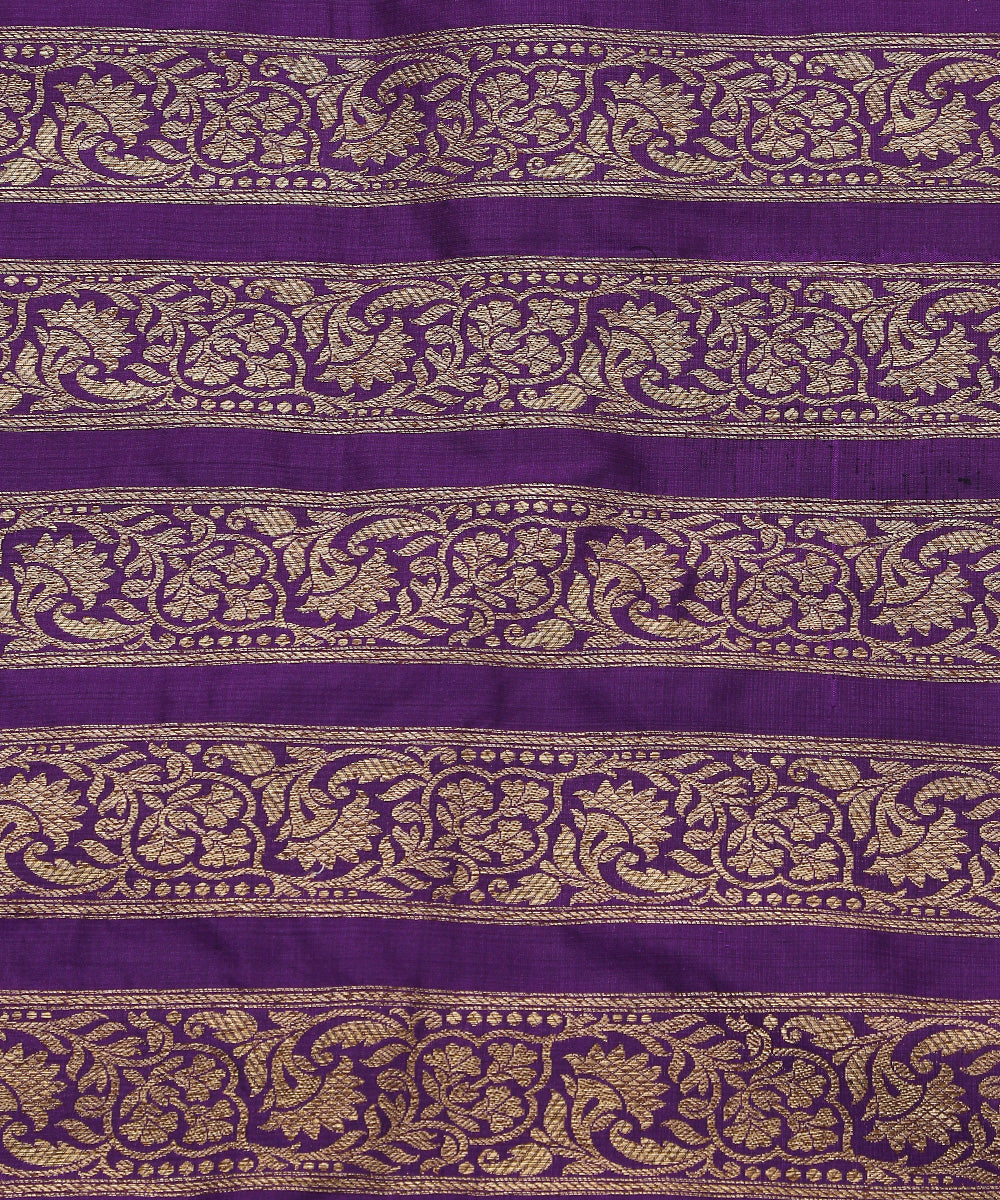 Handloom_Purple_Antique_Zari_Pure_Katan_Silk_Banarasi_Lehenga_WeaverStory_05