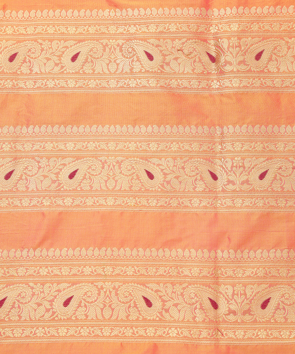 Peach_and_Orange_Handloom_Pure_Katan_Silk_Banarasi_Lehenga_with_Meenakari_WeaverStory_05