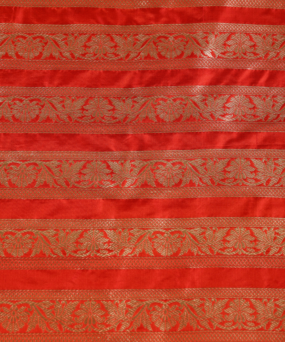 Red_Handloom_Pure_Katan_Silk_Banarasi_Lehenga_With_Cutwork_Weave_WeaverStory_06