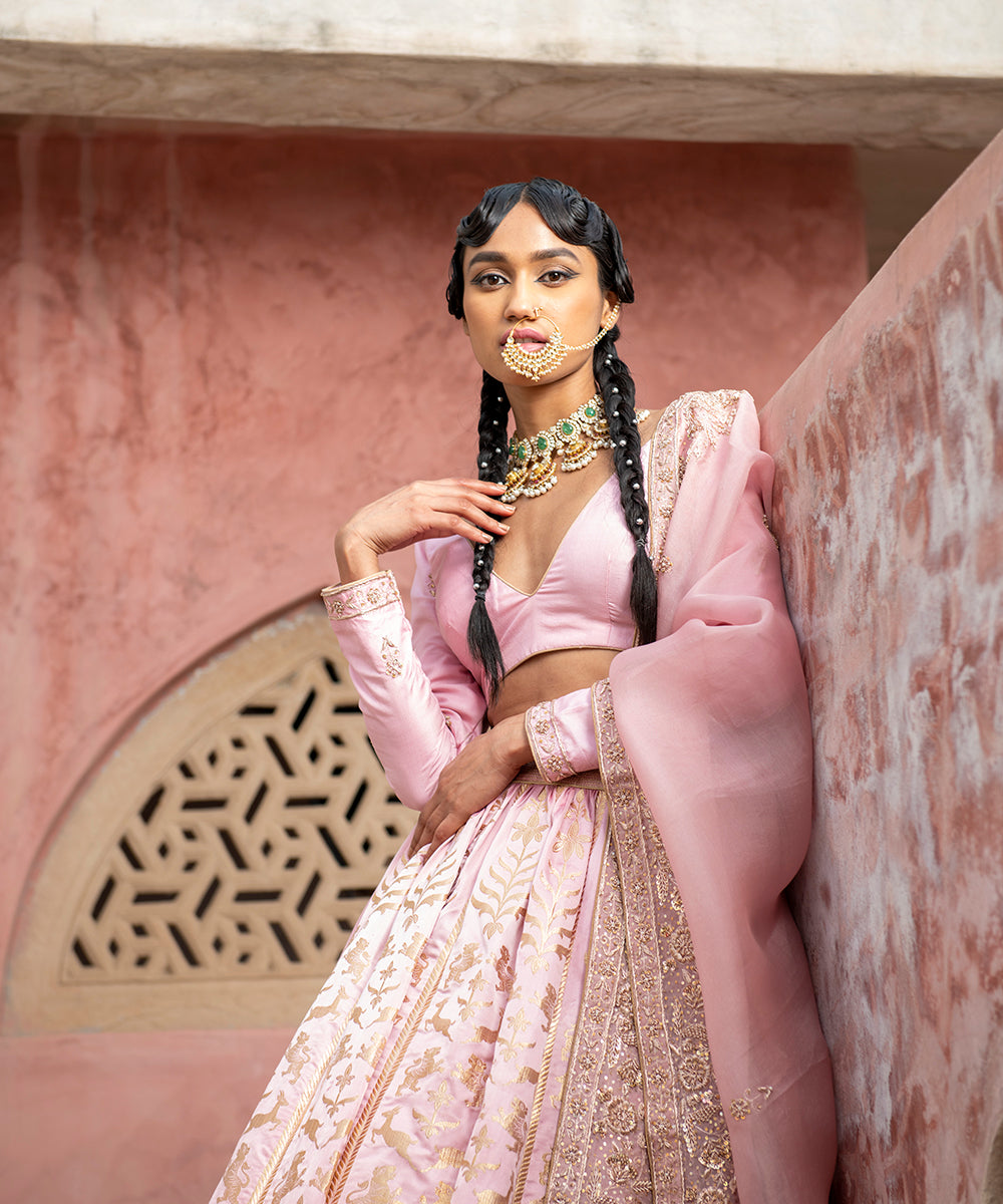 Isha Ambani in a pink Sabyasachi lehenga at her brother's wedding! – South  India Fashion