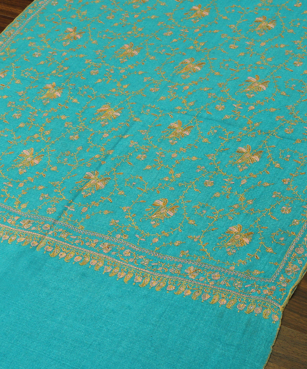 Turquoise_Handwoven_Pure_pashmina_Stole_with_Sozni_Jaal_Embroidery_WeaverStory_03