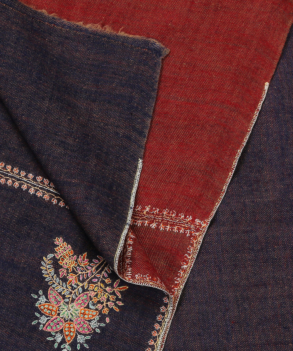 Blue_and_Maroon_Double_sided_Handwoven_Pure_Pashmina_Shawl_with_Floral_Embroidery_WeaverStory_02
