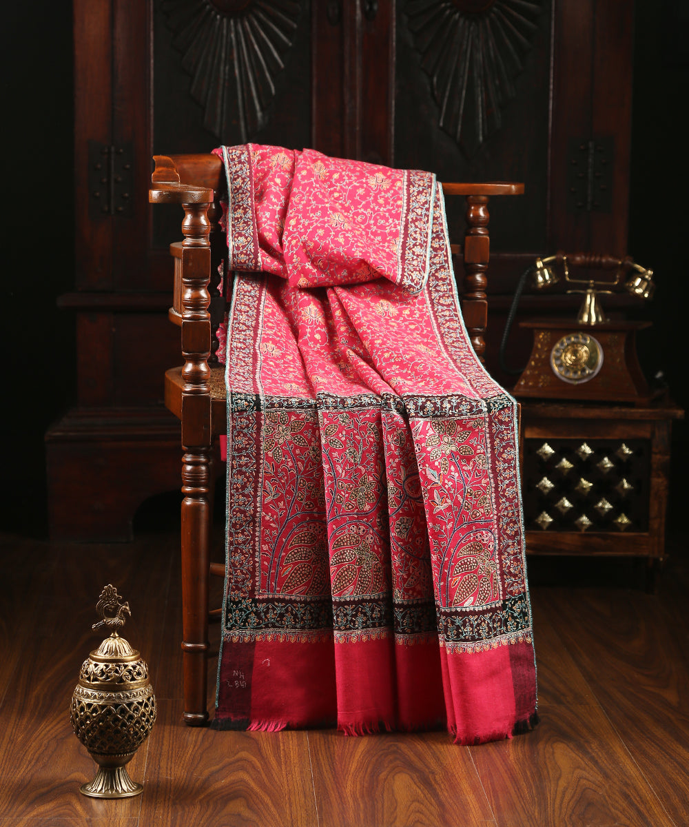 Pink_Handwoven_Pure_Pashmina_Shawl_with_Floral_Jaal_WeaverStory_01