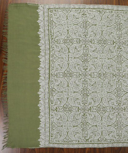 Handwoven_Pure_Pashmina_Jamawar_Shawl_in_olive_color_with_Sozni_Work_WeaverStory_04