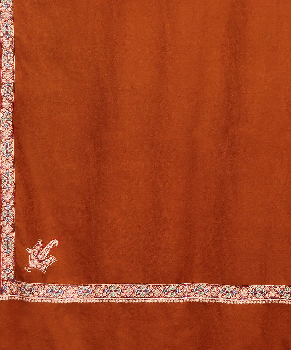 Rust_Handwoven_Pure_Pashmina_Shawl_with_Hand_Embroidered_Border_WeaverStory_03
