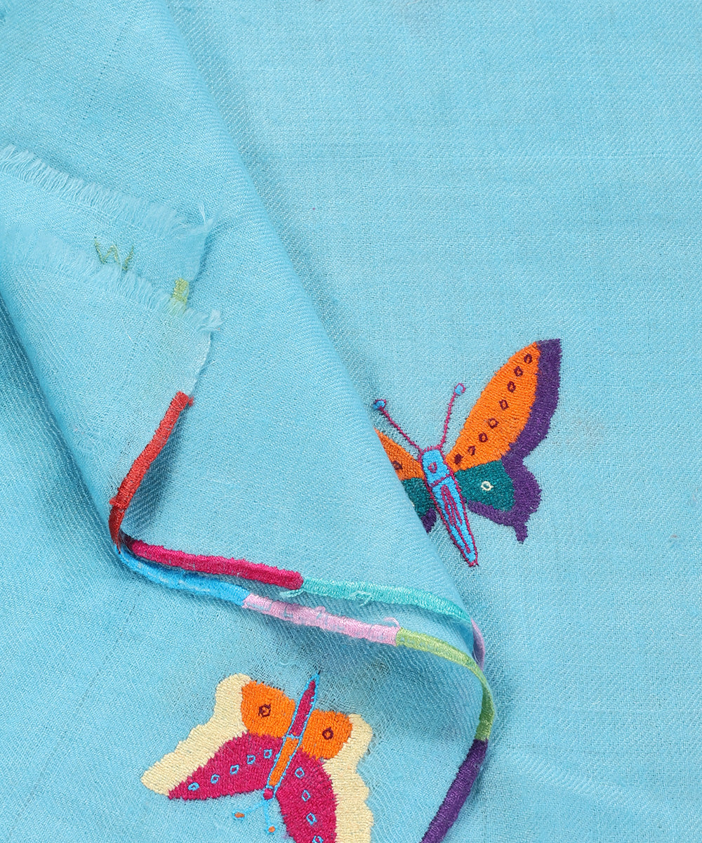 Handwoven_Sky_Blue_Pure_Pashmina_Shawls_Butterfly_With_Paper_Mache_Work_WeaverStory_04