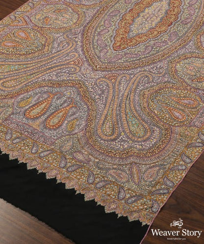 Handwoven_Black_Jamawar_Pure_Pashmina_Shawl_With_Heavy_Soznikari_Work_WeaverStory_03