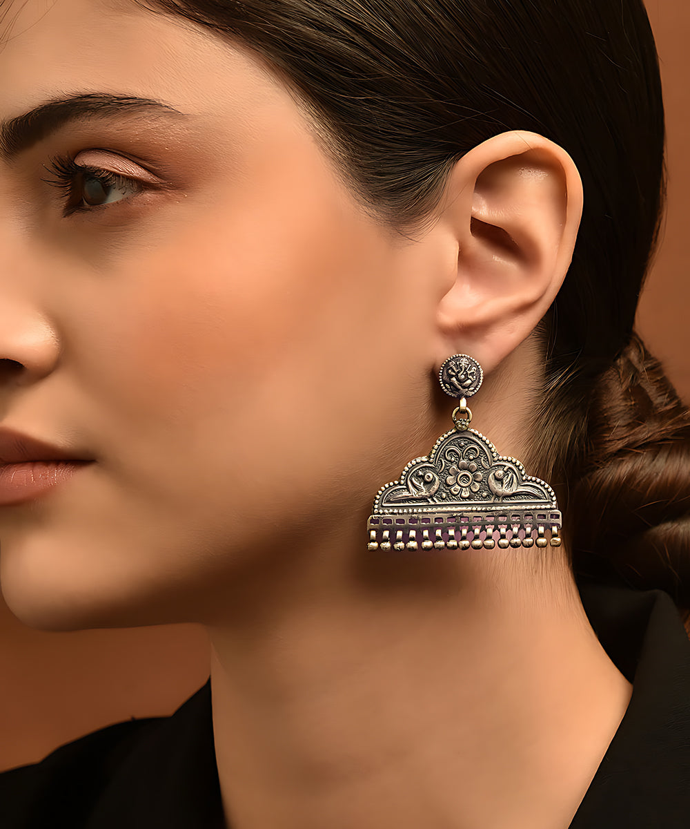 Hemkar_Handcrafted_Pure_Silver_Earrings_With_Ghungaroo_WeaverStory_02