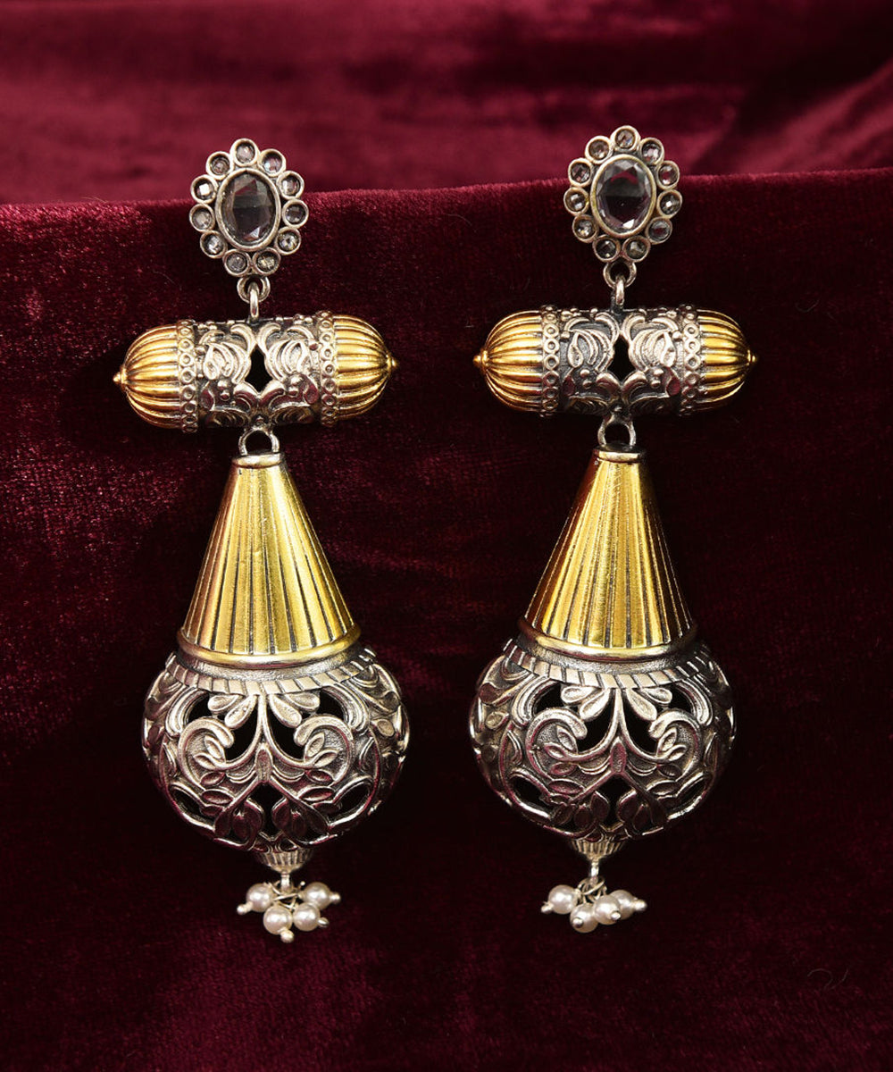 Tingiri_Handcrafted_Pure_Silver_Earrings_With_Pearl_Tassels_WeaverStory_02