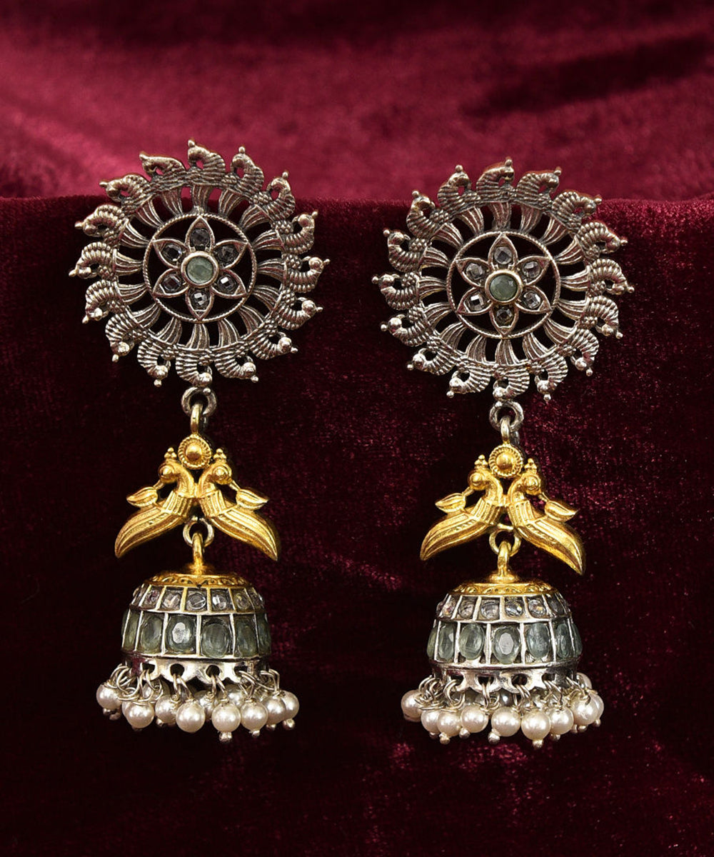 Sovhona_Handcrafted_Pure_Silver_Jhumki_With_Pearls_WeaverStory_02
