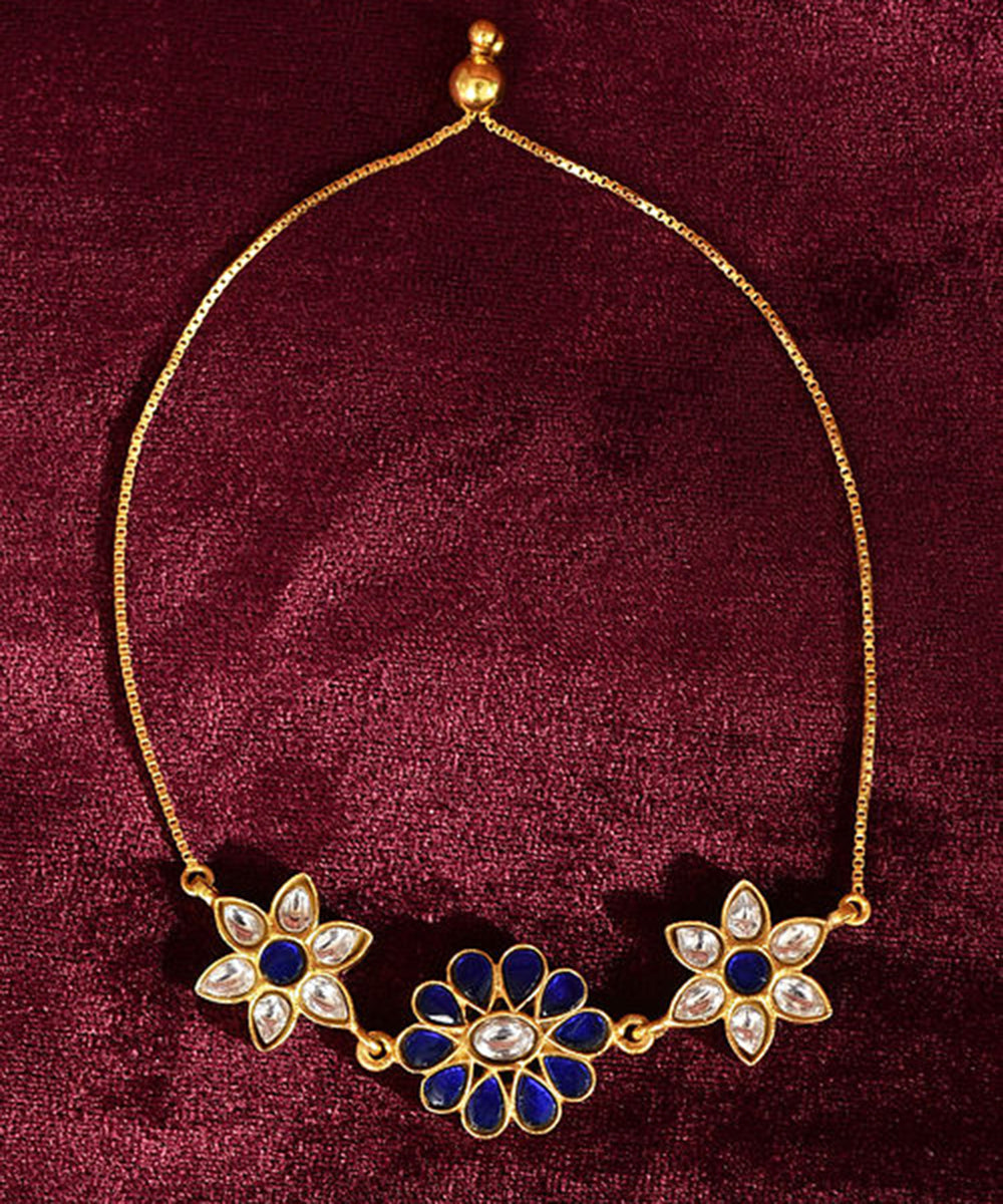 Banaful_Handcrafted_Pure_Silver_Bracelet_With_Kundan_WeaverStory_02