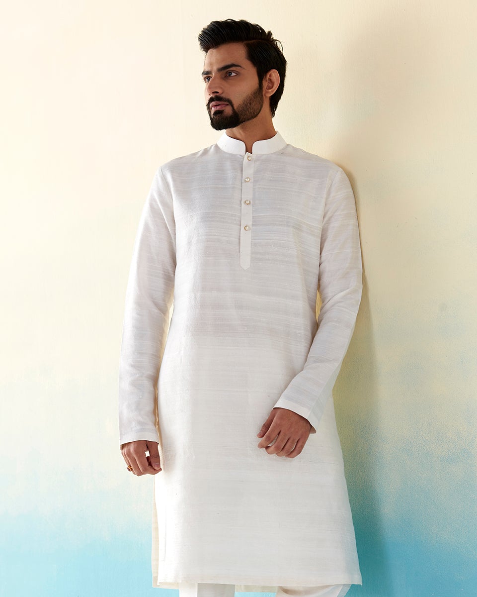 Off_White_Raw_Silk_Kurta_Set_WeaverStory_01