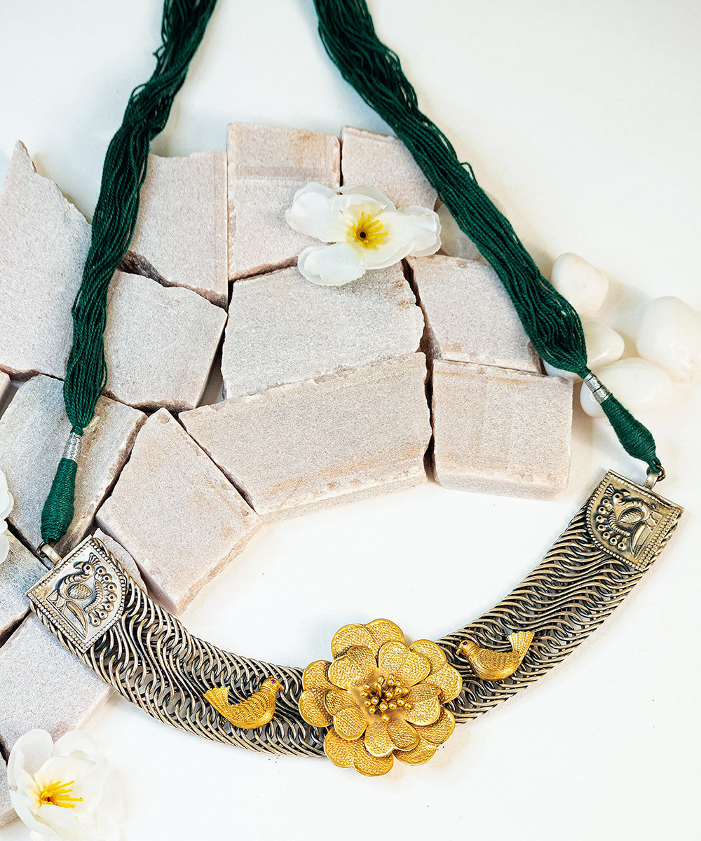 Aafia_Handcrafted_Oxidised_Pure_Silver_Necklace_WeaverStory_01