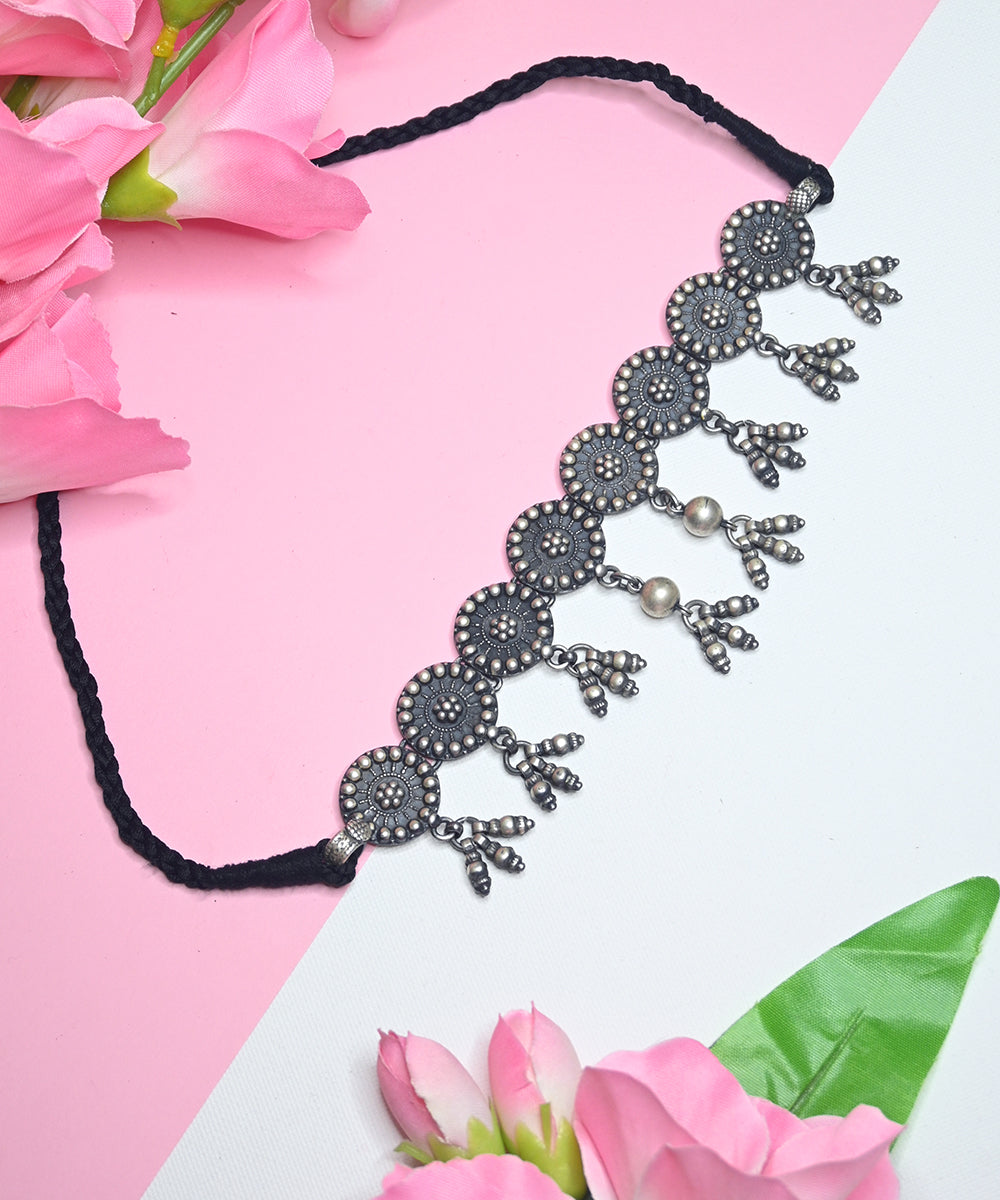 Gulshan_Oxidised_Choker_Handcrafted_In_Pure_Silver_WeaverStory_01