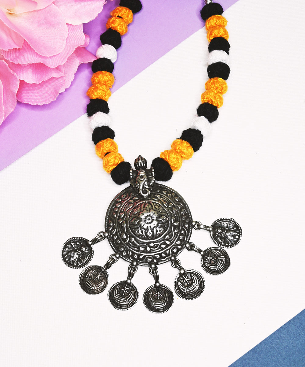 Rida_Handcrafted_Oxidised_Pure_Silver_Necklace_WeaverStory_01