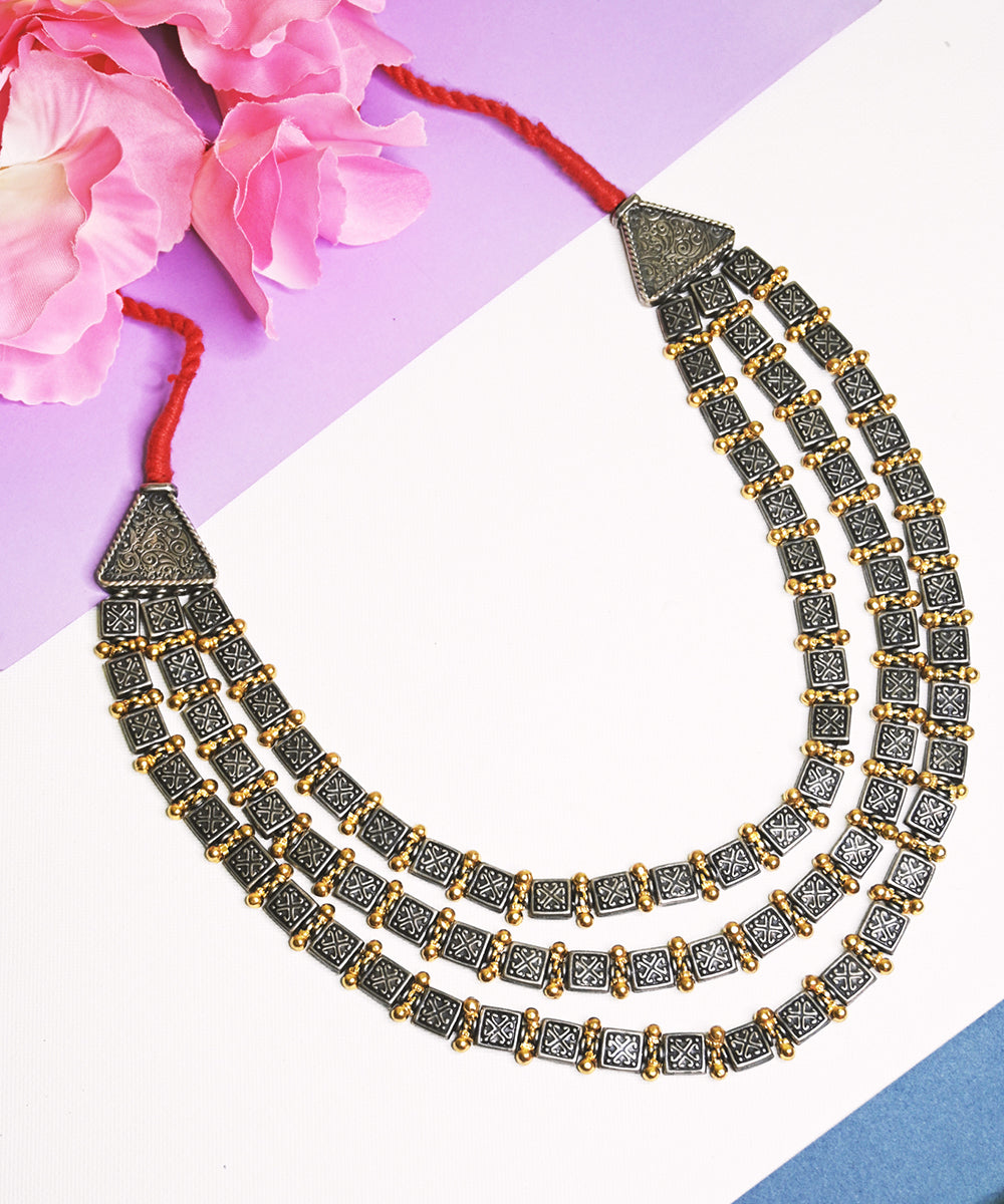 Hajra_Handcrafted_Oxidised_Pure_Silver_Necklace_WeaverStory_01