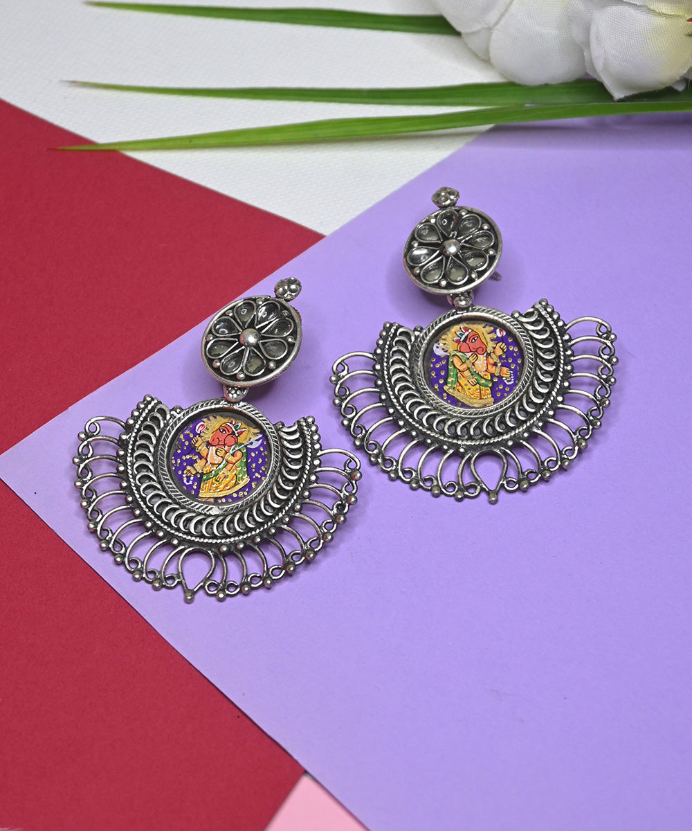 Rida_Handcrafted_Oxidised_Pure_Silver_Earrings_WeaverStory_02