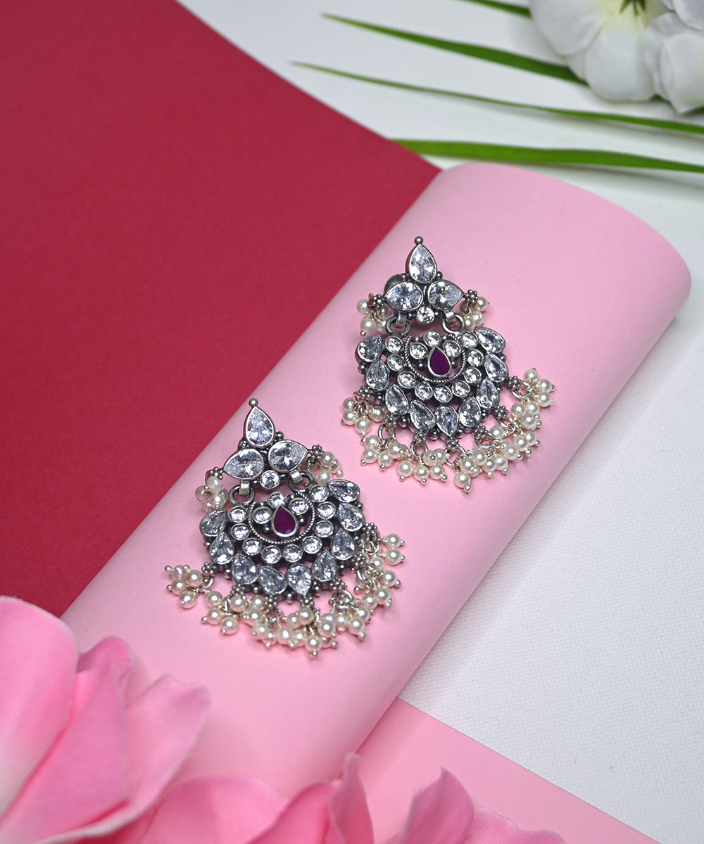 Ayesha_Earrings_With_Ruby_And_Pearls_Handcrafted_In_Pure_Silver_WeaverStory_01