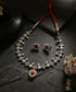 Zahira_Handcrafted_Oxidised_Pure_Silver_Red_Necklace_Set_With_Pearls_WeaverStory_01