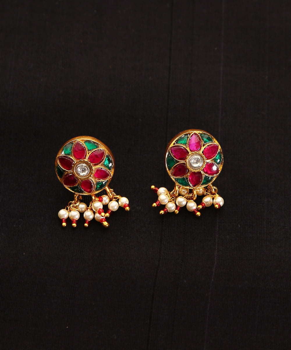 Haima_Handcrafted_Pure_Brass_Jadau_Earrings_With_Meenakari_WeaverStory_02