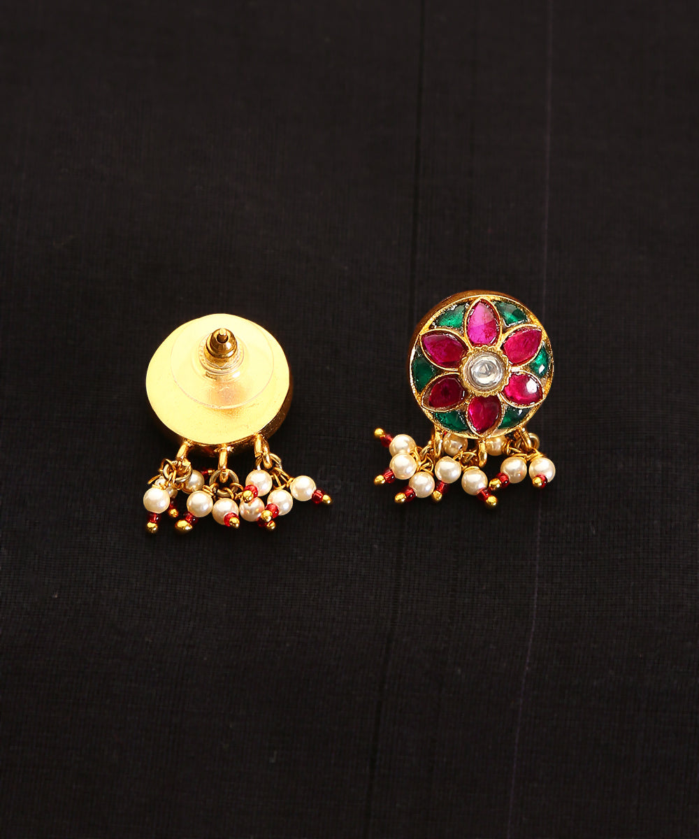 Haima_Handcrafted_Pure_Brass_Jadau_Earrings_With_Meenakari_WeaverStory_03