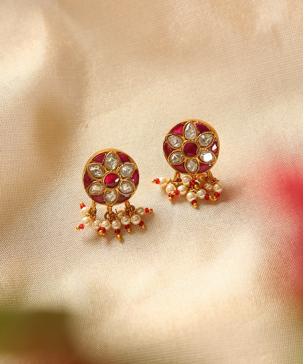 Paavani_Handcrafted_Pure_Brass_Jadau_Earrings_With_Meenakari_WeaverStory_01