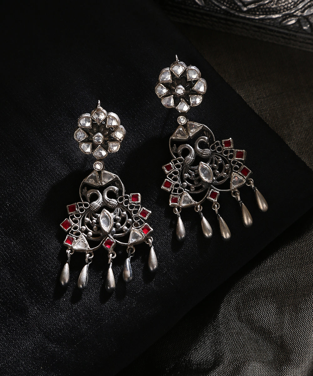 Nadira_Handcrafted_Big_Temple_Oxidised_Pure_Silver_Earrings_WeaverStory_01