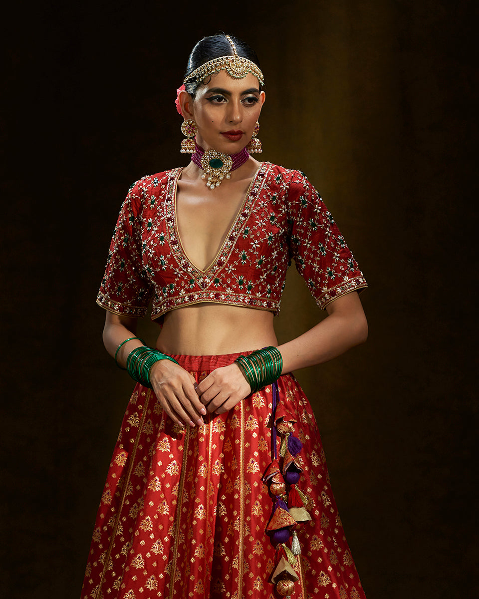 Red_Zardozi_Jewel_And_Dabka_Hand_Embroidered_Blouse_WeaverStory_01