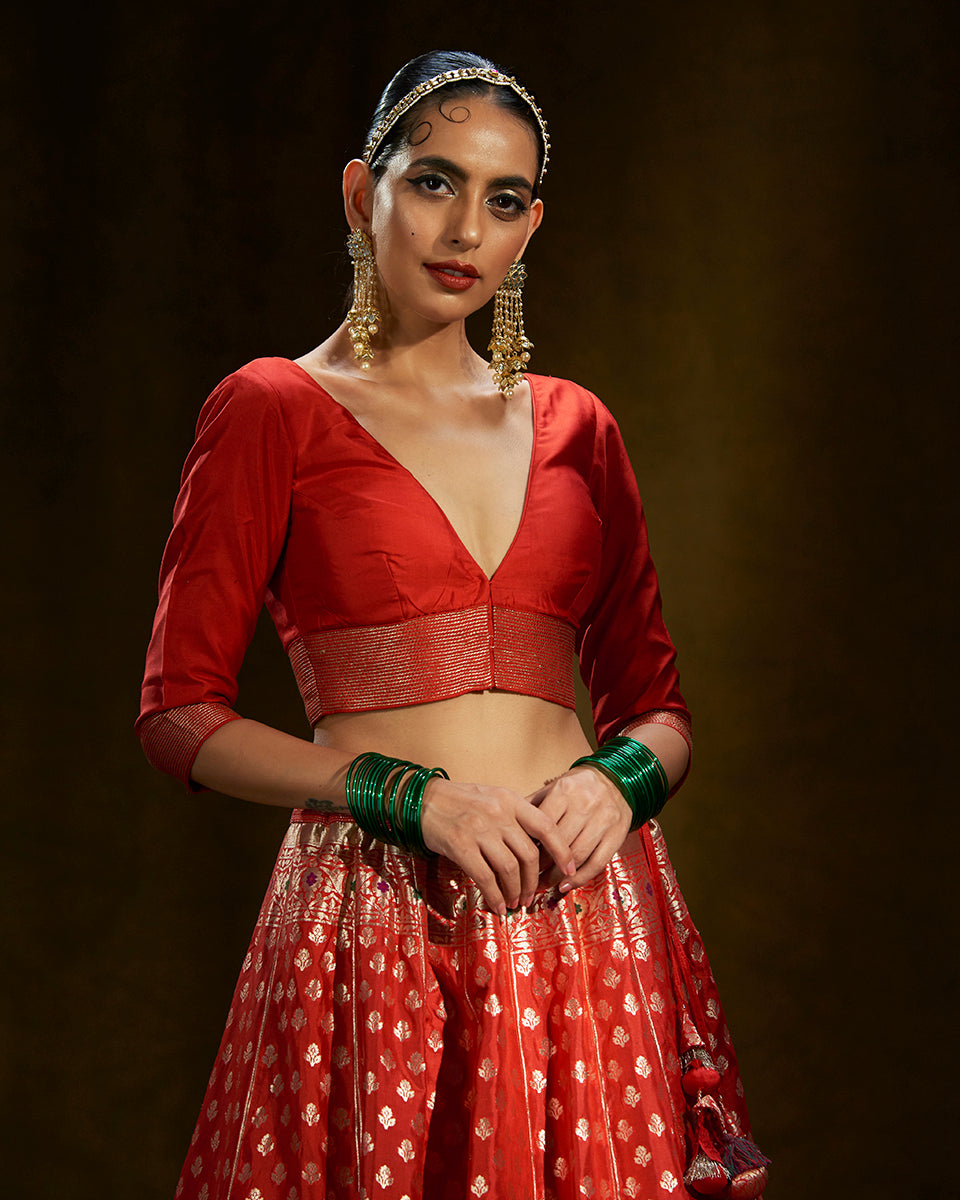 Top 10 Hatke Red Blouse Design Ideas | WeddingBazaar