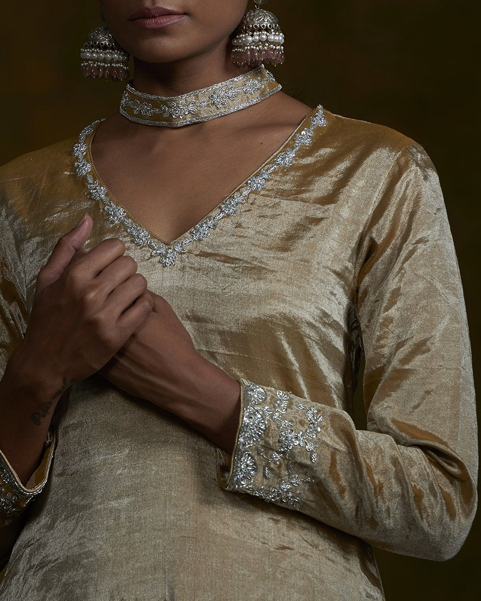 Gold_Chanderi_Silk_Tissue_Suit_with_Zardozi_Embroidery_and_Velvet_Farshi_WeaverStory_05